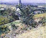 Theodore Robinson  - Bilder Gemälde - Old Church at Giverny