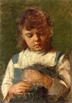 Theodore Robinson  - Bilder Gemälde - Portrait of a Young Girl