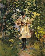 Theodore Robinson  - Bilder Gemälde - The Young Violinist