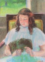 Mary Cassatt - Peintures - jeune fille lisant
