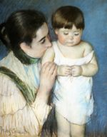Mary Cassatt - paintings - Young Thomas And His Mother