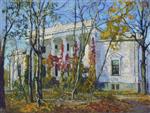 Stanislaw Julianowitsch Zukowski  - Bilder Gemälde - Manor House in Autumn