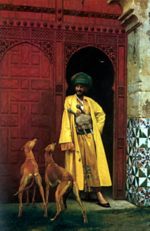 Jean Leon Gerome - Peintures - Un Arabe et son chien