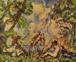 Paul Cezanne - paintings - Bacchanal (Der Liebeskampf)