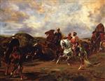 Eugene Fromentin  - Bilder Gemälde - Scene of Nomads