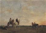 Eugene Fromentin  - Bilder Gemälde - The desert camp