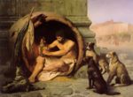 Jean Leon Gerome - Peintures - Diogenes