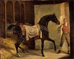 Jean Louis Theodore Gericault  - Bilder Gemälde - The Horse is out of the Stable