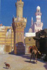 Jean Leon Gerome - paintings - A Hot Day in Cairo (In front of the Masque)