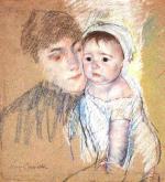Mary Cassatt - paintings - Baby Bill in Cap ans Shift