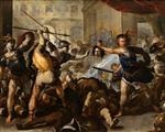 Luca Giordano  - Bilder Gemälde - Perseus Fighting Phineas and His Companions