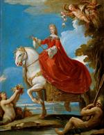 Luca Giordano  - Bilder Gemälde - Portrait of Maria Anna of Neuburg