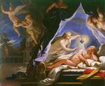Luca Giordano  - Bilder Gemälde - Psyche Discovering the Sleeping Cupid