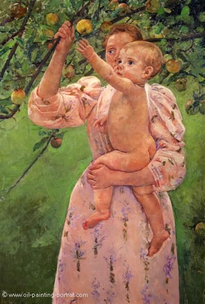 Baby Reaching For An Apple