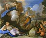 Luca Giordano  - Bilder Gemälde - Psyche Transported and Discovering Cupid's Palace