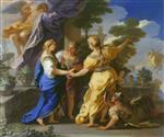 Luca Giordano  - Bilder Gemälde - Psyche's Sisters Giving her a Lamp and a Dagger