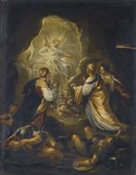 Luca Giordano  - Bilder Gemälde - The Three Marys at the Tomb