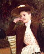 Mary Cassatt  - Bilder Gemälde - Celeste mit braunem Hut