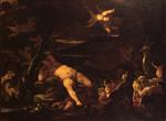 Luca Giordano  - Bilder Gemälde - Young Bacchus Sleeping