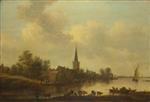 Jan van Goyen - Bilder Gemälde - A River Landscape