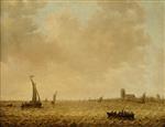 Jan van Goyen  - Bilder Gemälde - Ships at Dordrecht