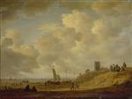 Jan van Goyen  - Bilder Gemälde - Shore in Egmond-on-See