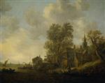 Jan van Goyen  - Bilder Gemälde - View of a Town on a River