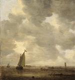 Jan van Goyen  - Bilder Gemälde - View of the Merwede near Dordrecht