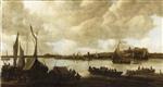 Jan van Goyen  - Bilder Gemälde - View over the Rhine to the Eltian Mountain