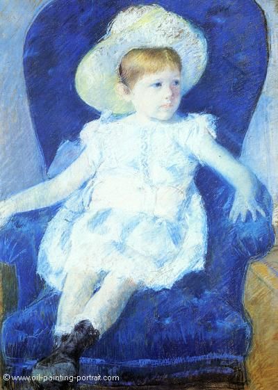 Elsie in a Blue Chair