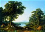 Jacob Philipp Hackert - Bilder Gemälde - Italienische Flusslandschaft
