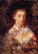 Mary Cassatt  - Peintures - Tête de jeune fille 