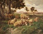 Charles Emile Jacque - Bilder Gemälde - Landscape and Sheep