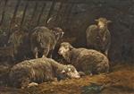 Bild:Sheep in a Stall