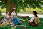 Edmund Blair Leighton - Bilder Gemälde - A Picnic Party