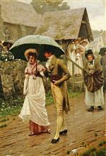 Edmund Blair Leighton - Bilder Gemälde - A Wet Sunday Morning