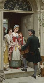 Edmund Blair Leighton - Bilder Gemälde - Ribbons and Laces for Very Pretty Faces