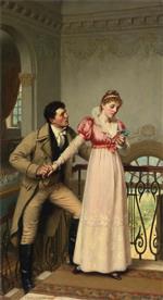 Edmund Blair Leighton  - Bilder Gemälde - Yes or No