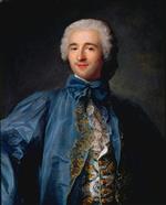 Jean Marc Nattier  - Bilder Gemälde - Portrait of a gentleman in a blue coat