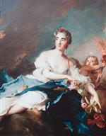 Jean Marc Nattier  - Bilder Gemälde - The Countess de Brac as Aurora