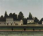 Henri Rousseau - Bilder Gemälde - Landscape and Four Fisherman