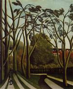 Henri Rousseau - Bilder Gemälde - Landscape on the Banks of the Bievre at Bicetre, Spring
