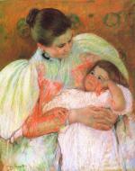 Mary Cassatt  - Peintures - nurse et enfant