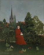 Henri Rousseau  - Bilder Gemälde - Portrait of a Woman in a Landscape