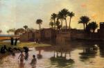 Jean Léon Gérôme  - paintings - Bathers by the Edge of a River