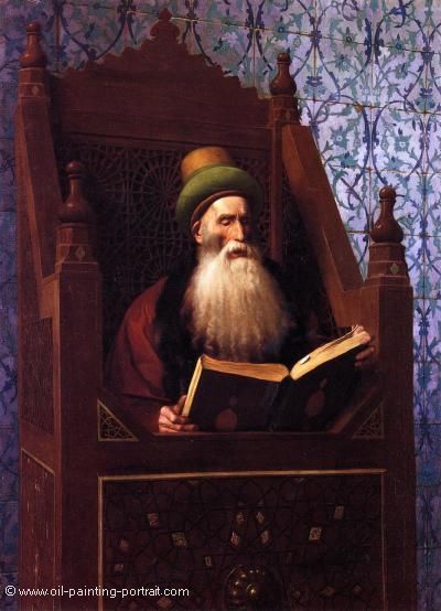 Mufti Reading in His Prayer Stool