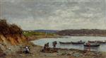 Eugene Boudin  - Bilder Gemälde - Brest, Fishing Boats