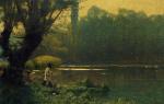 Jean Léon Gérôme  - paintings - Summer Afternoon on a Lake