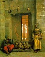 Jean Léon Gérôme  - paintings - Heads of the Rebel Beys at the Mosque of El Hasanein (Cairo)