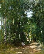 Eugene Boudin  - Bilder Gemälde - Near Trouville, Alley in the Woods